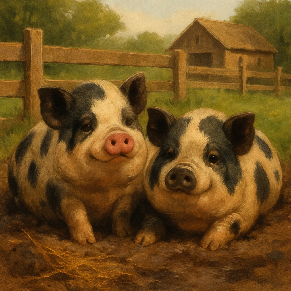 KuneKune Pig Painting by diamonds kit