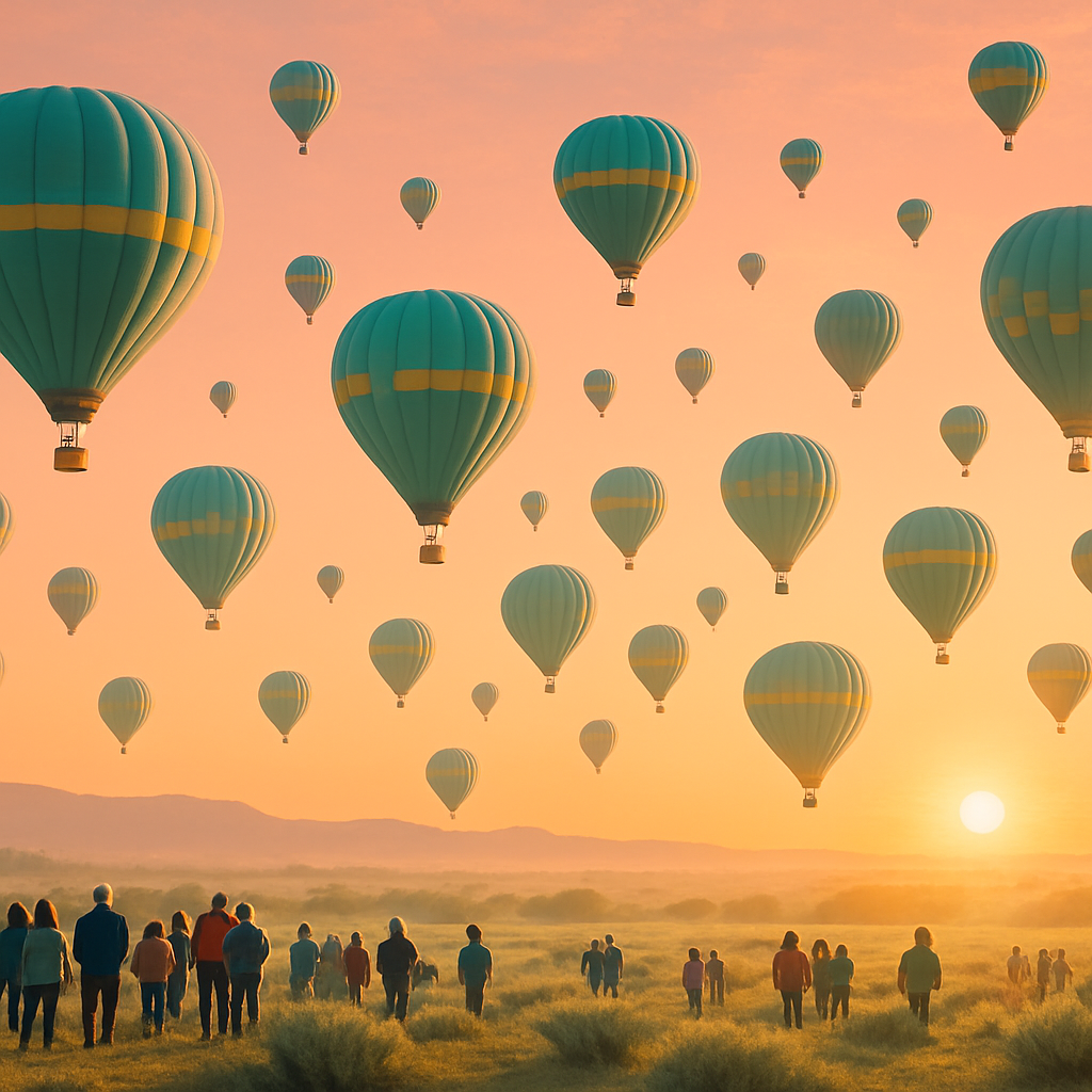Albuquerque International Balloon Fiesta In Albuquerque United States DIY paint by diamonds