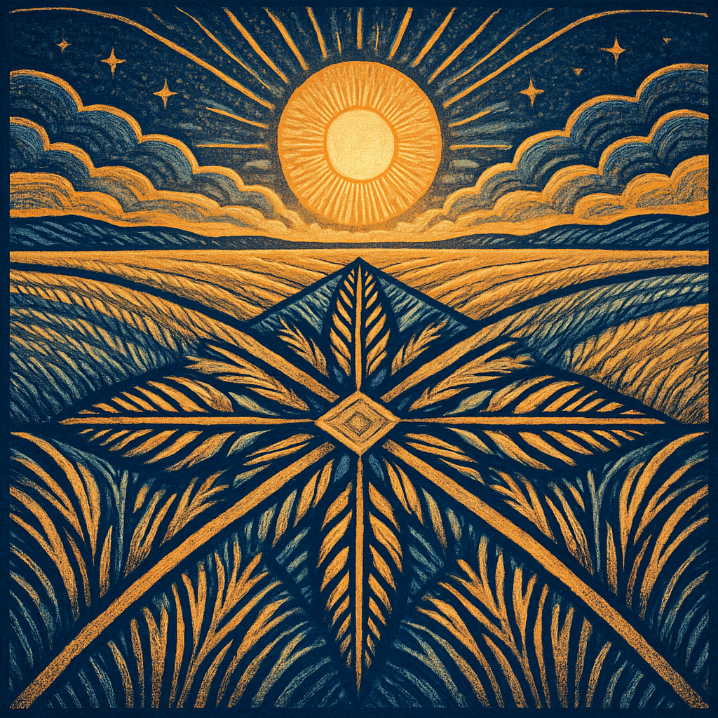 Sun Compass Prairie Dawn Paint by diamonds kits