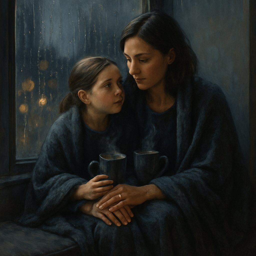 Rainy Window Quiet Talks And Warm Cocoa DIY paint by diamonds