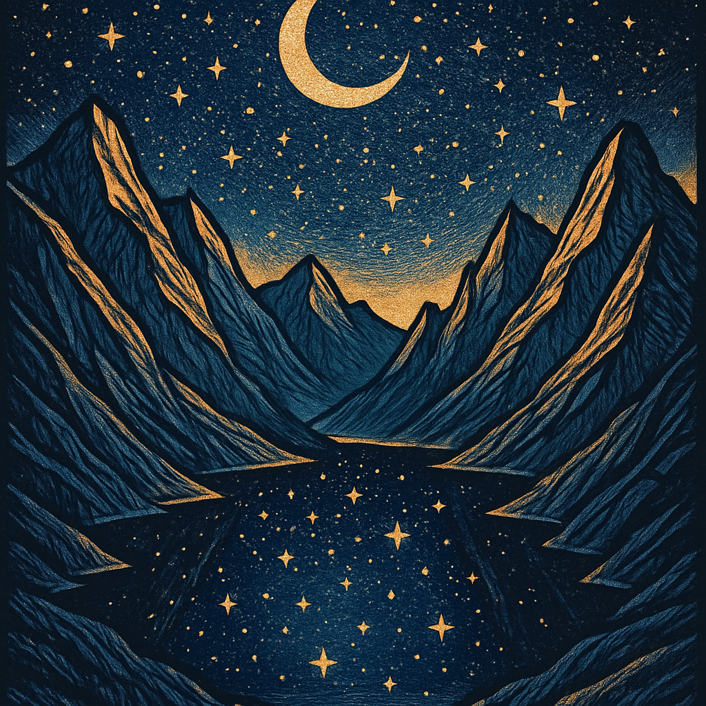 Glacier Lake Constellation Mirror diamond painting