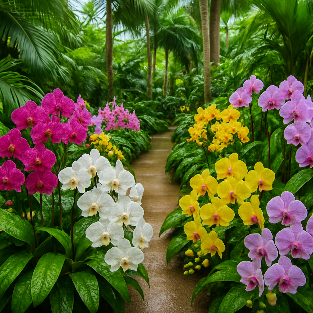 Singapore Botanic Gardens National Orchid Garden Singapore paint by diamonds