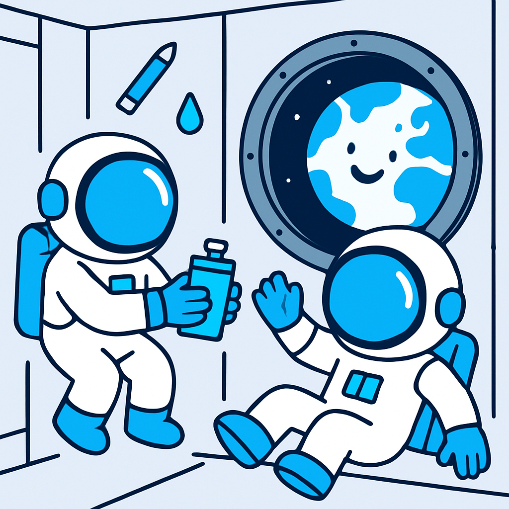 International Space Station Snack Time paint by diamond