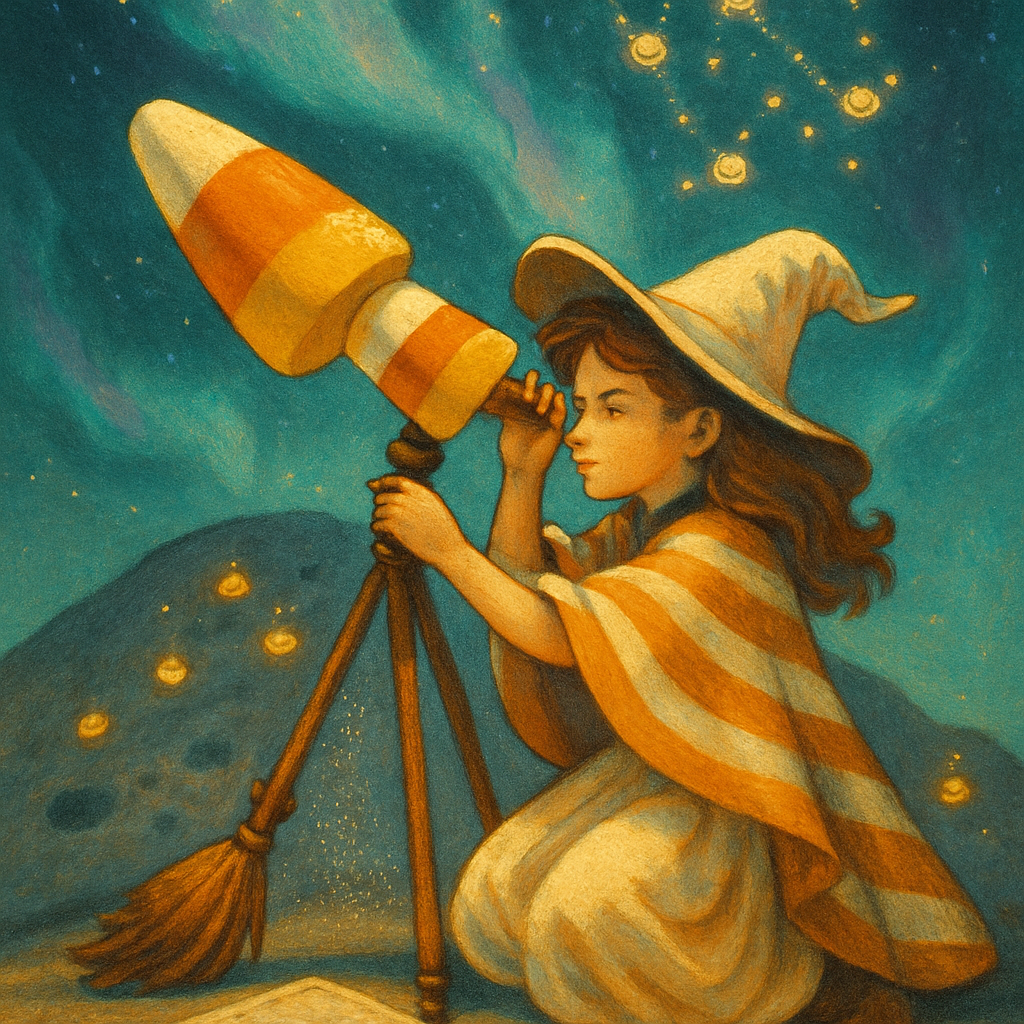 Candy Corn Observatory On A Crater Hill diamonded painting kits