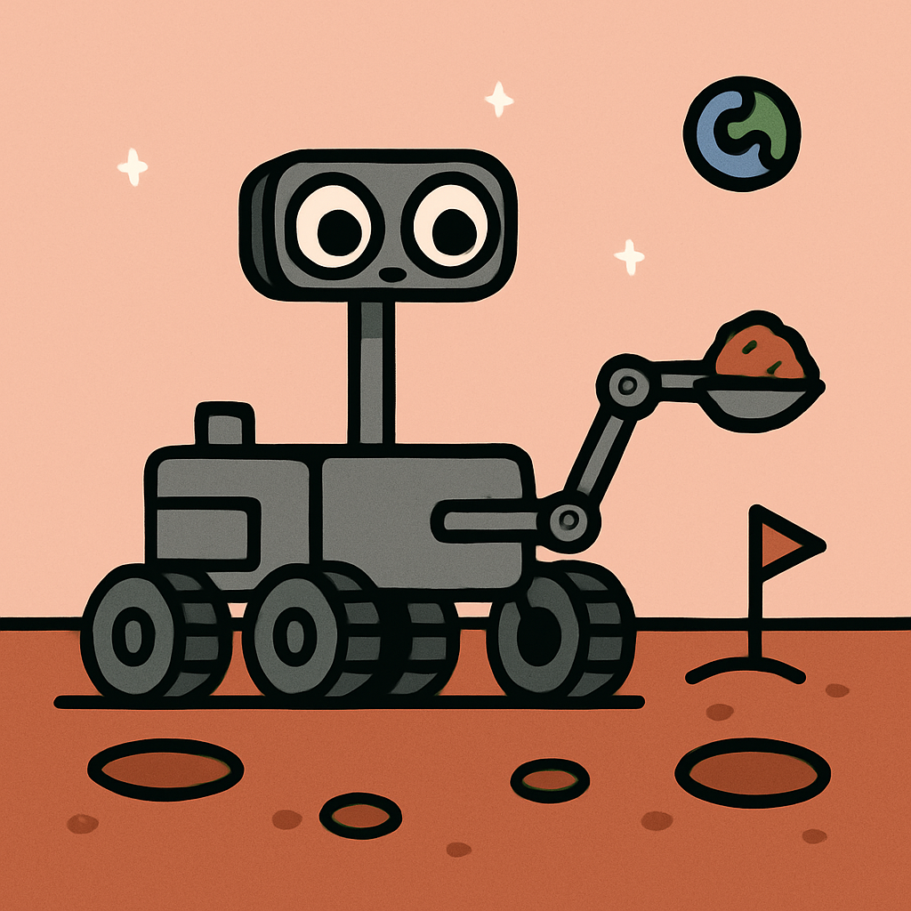 Mars Rover Friend Finds A Rock Sample paint by diamond