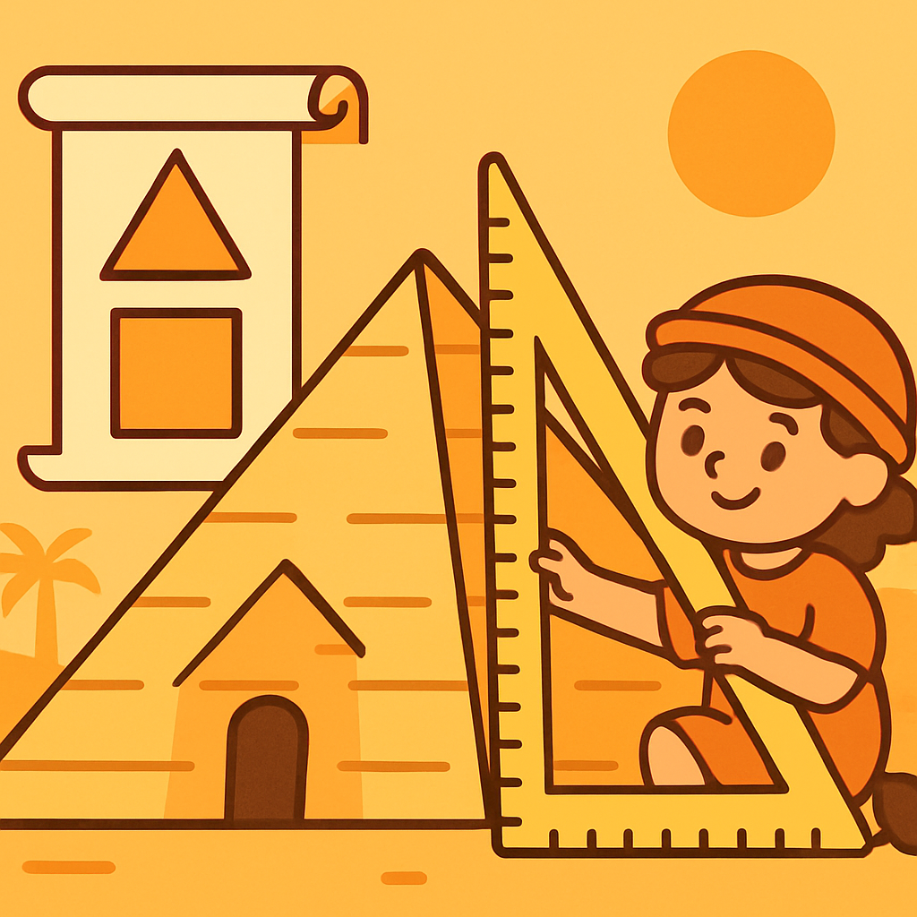 Ancient Egypt Pyramid Geometry Day painting diamond kit