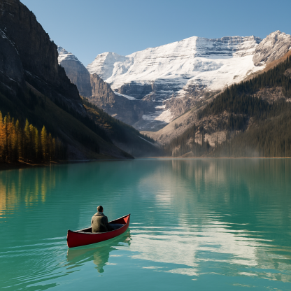 Autumn Larch And Glacier Lake At Lake Louise Banff diamonded painting kits