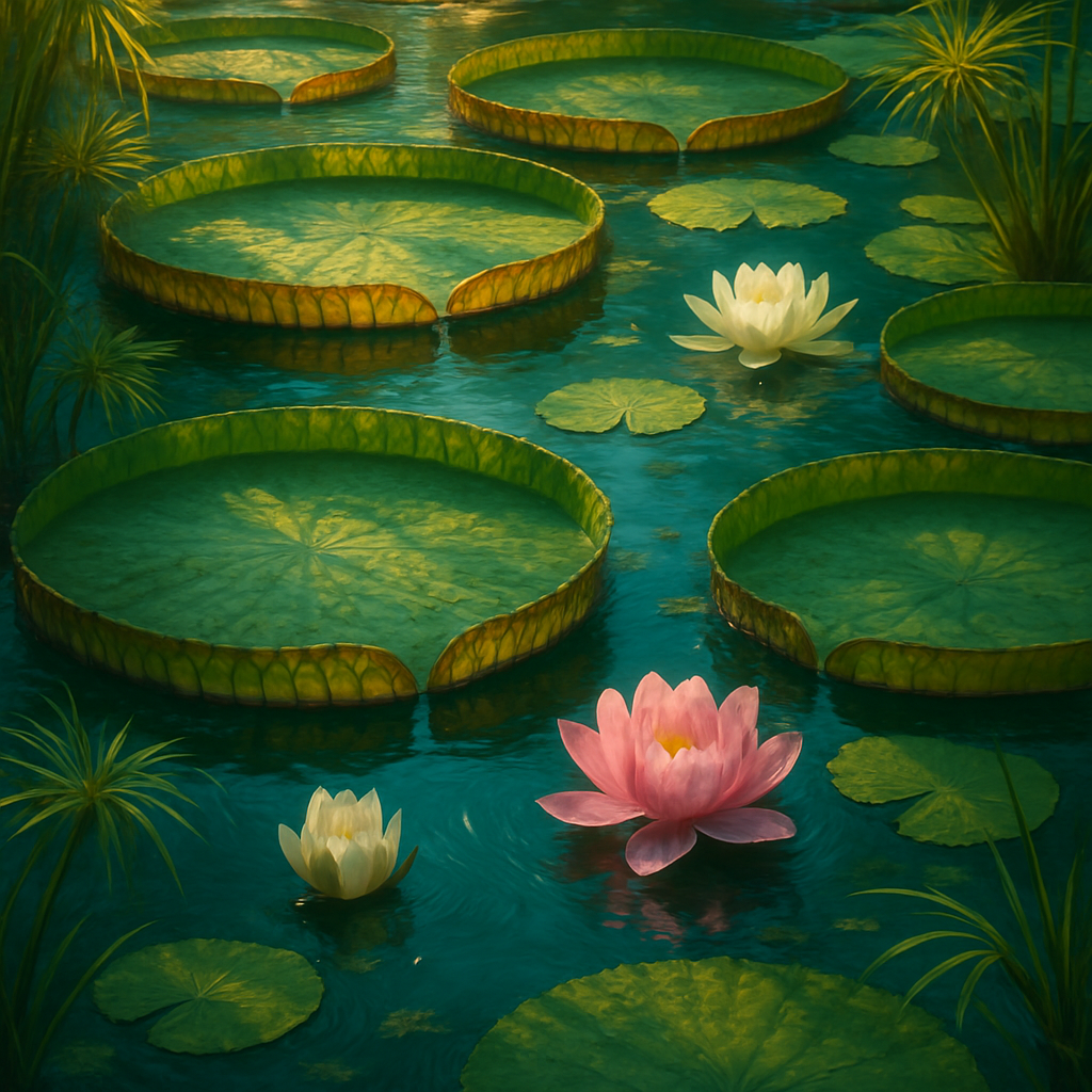 Giant Water Lily Victoria Amazonica paint by diamonds