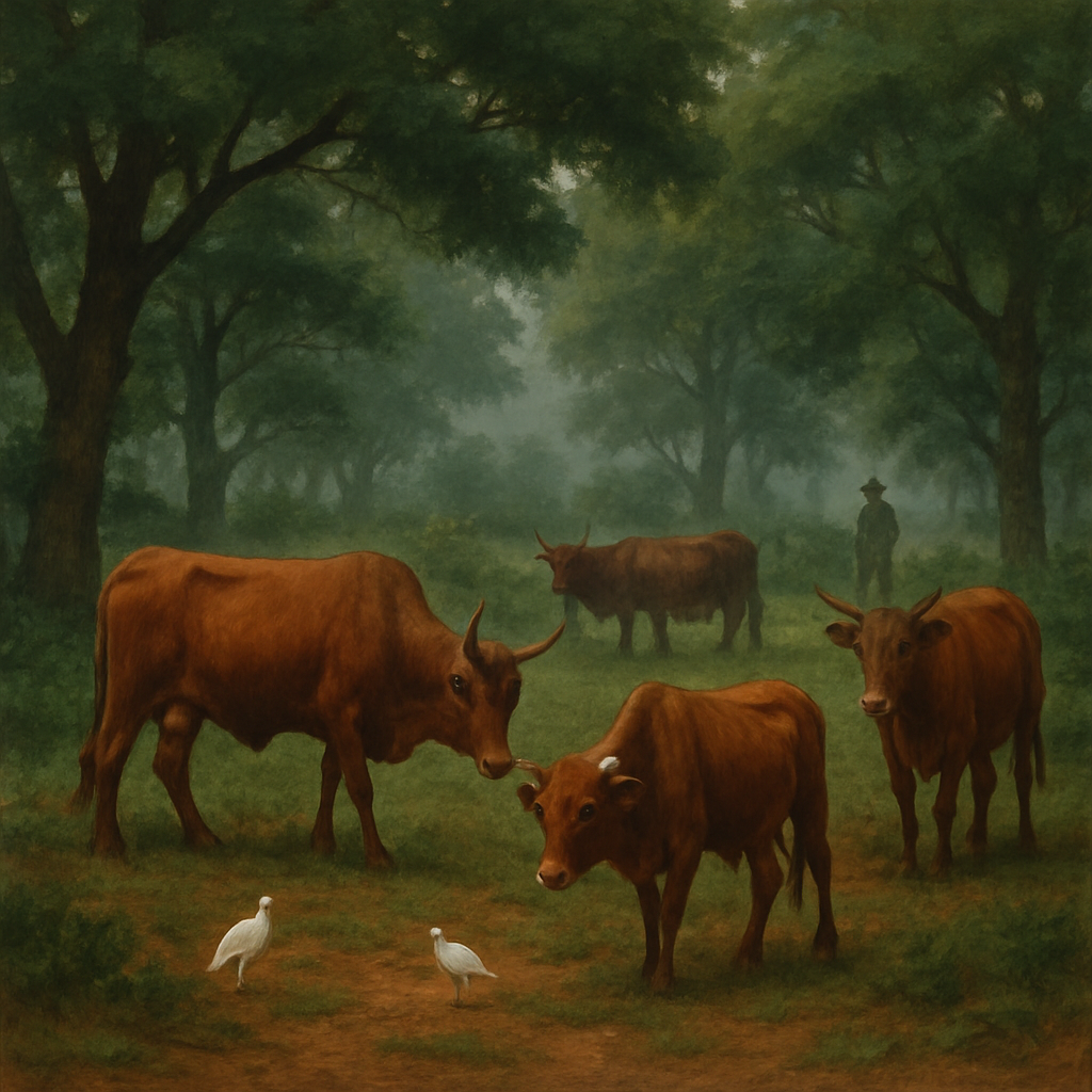 Ndama Cattle West Africa Painting by diamonds kit