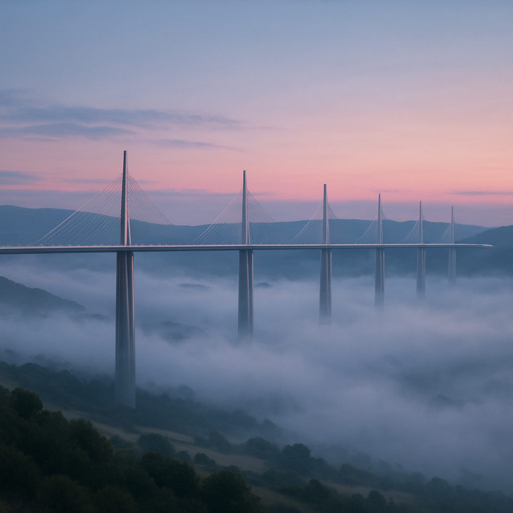 Millau Viaduct paint by diamonds