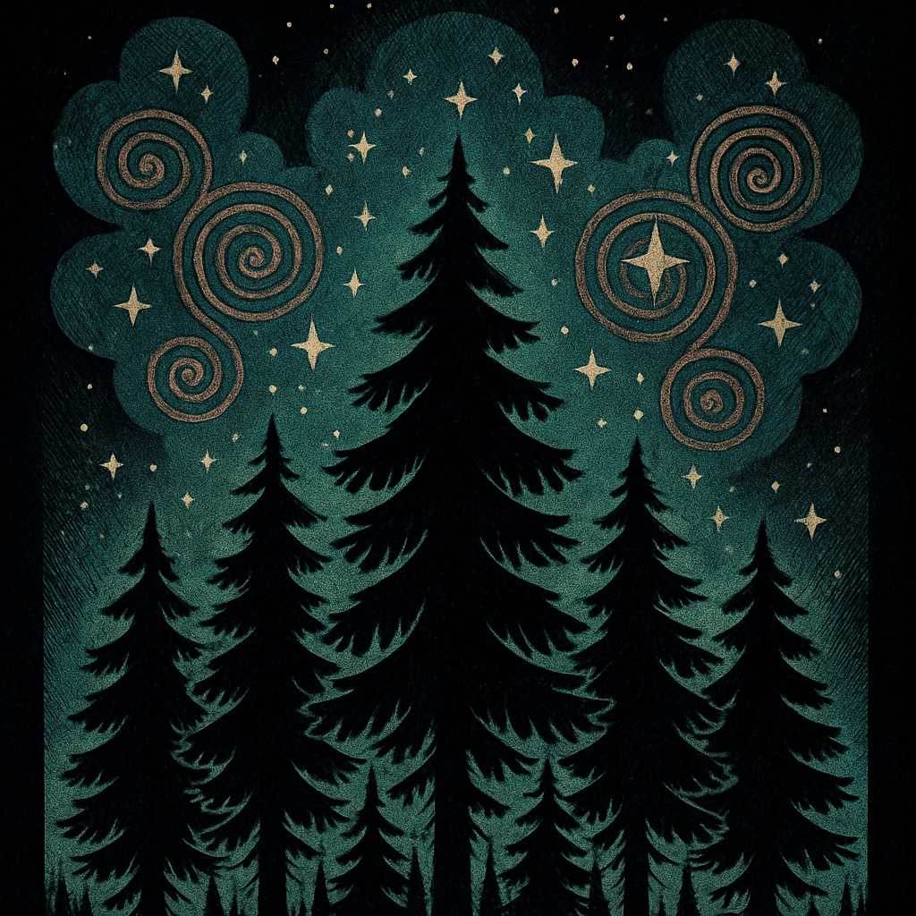 Copper Forest Beneath A Nebula Crown Paint by diamonds kits