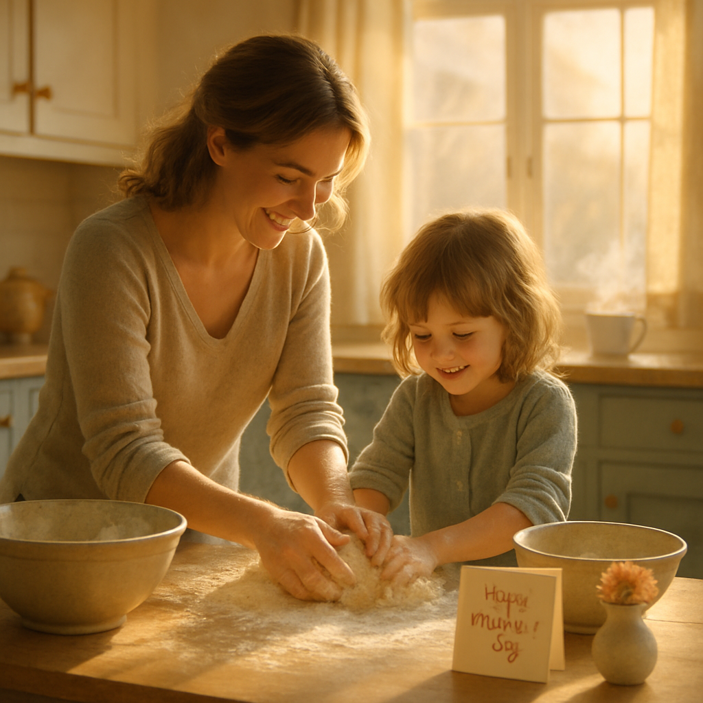 Kitchen Stardust Promises A Flour Dusted Mothers Day Morning paint by diamond