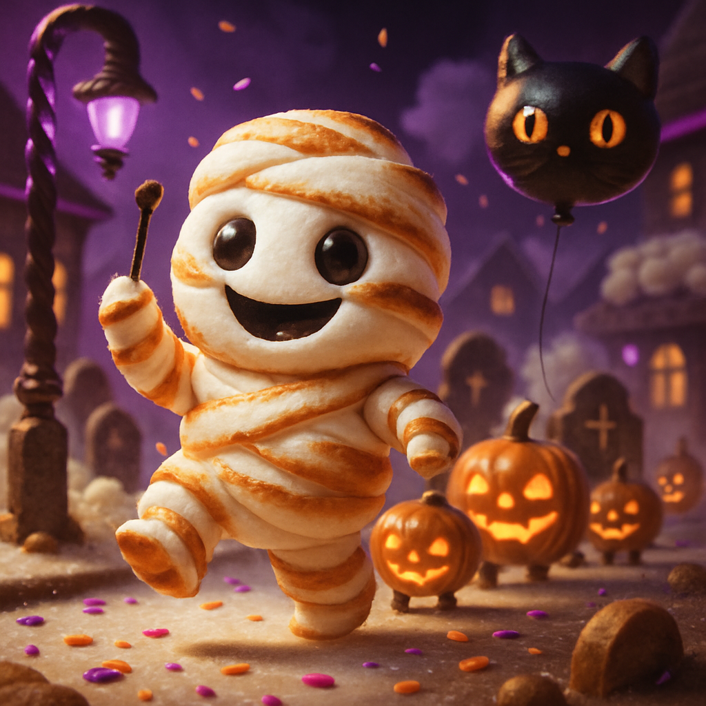 Marshmallow Mummy Parade Marshal Painting by diamonds kit