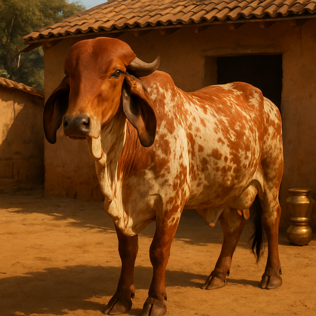 Gir Cattle India Painting by diamonds kit