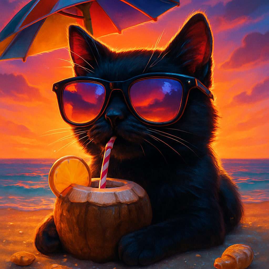 Coconut Cooler Sunset Sipper painting diamond kit