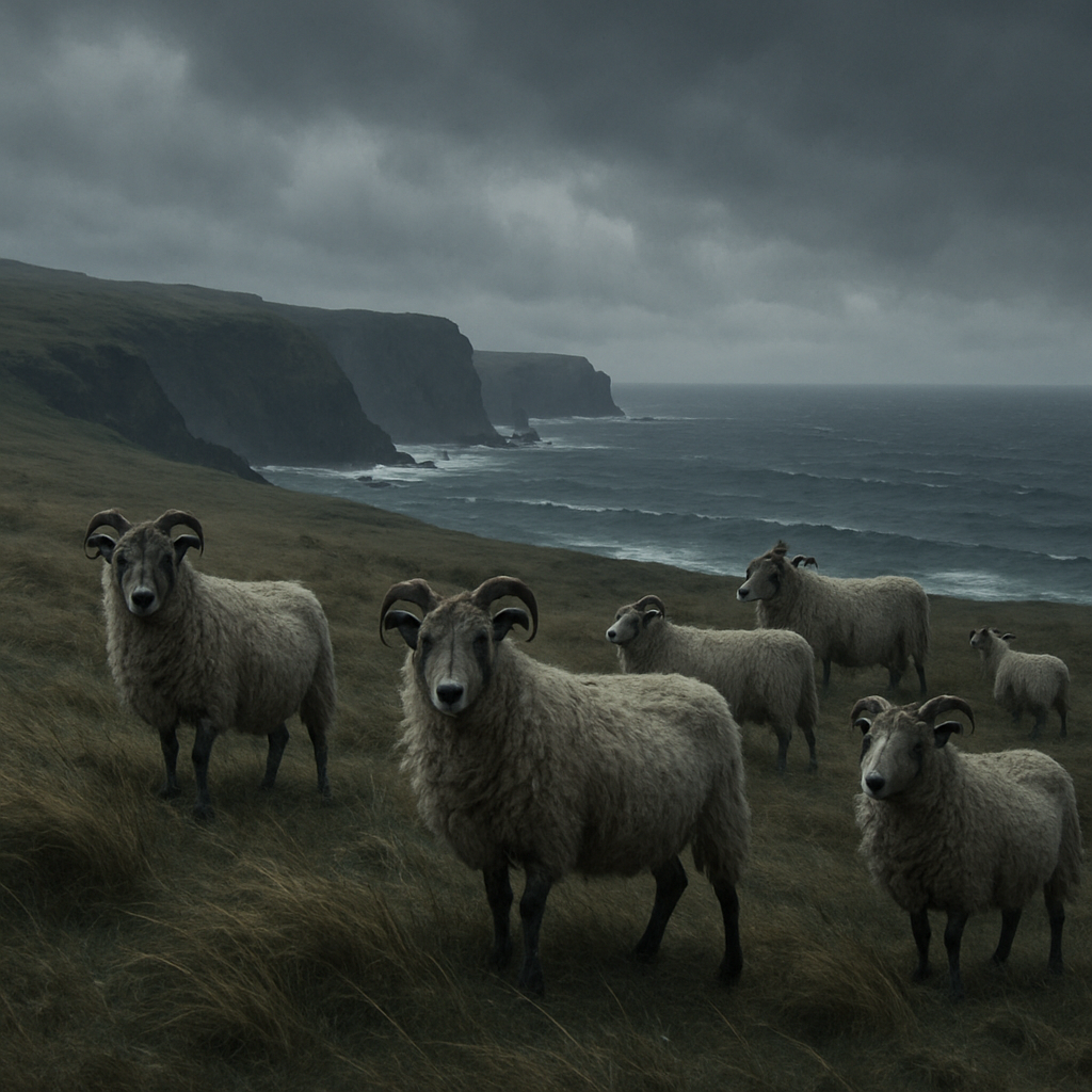 Boreray Sheep Scotland paint by color
