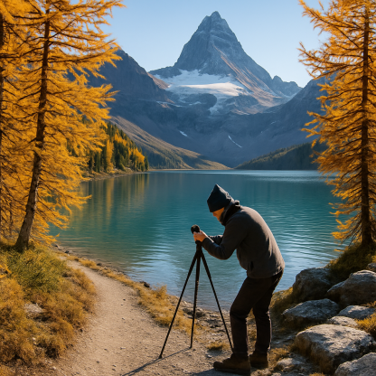 Autumn Light On Mount Assiniboine From Sunburst Lake Painting by diamonds kit