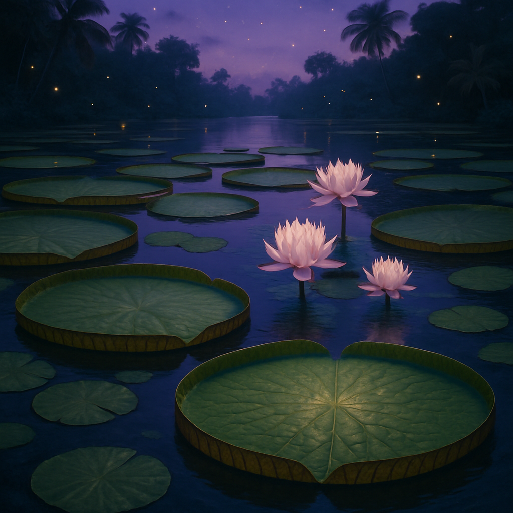 Victoria Amazonica Water Lily Brazil painting diamond kit