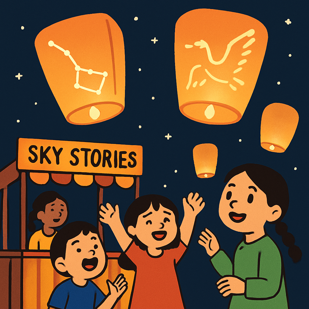 Festival Of Lanterns And Constellation Shapes diamonded painting kits