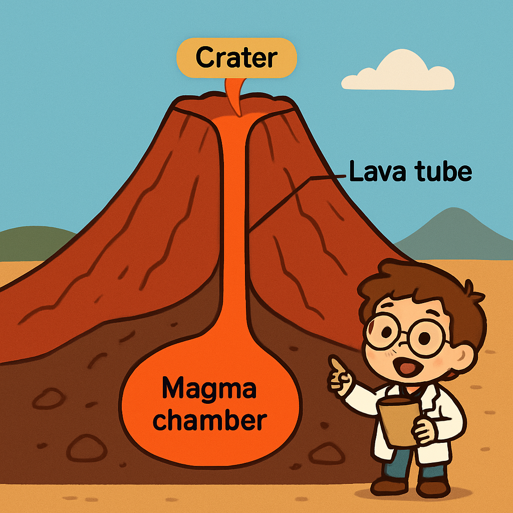 Volcano Science Cross Section Cutaway DIY paint by diamonds