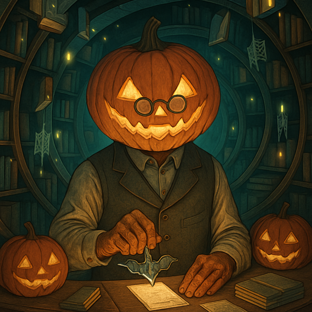Lantern Librarian Of The Pumpkin Archives DIY paint by diamonds