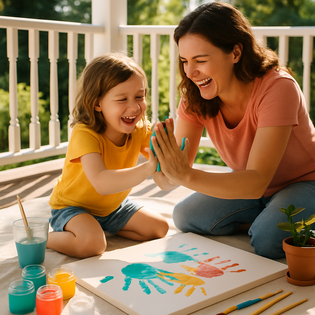 Painted Palms On A Sunlit Porch Of New Memories DIY paint by diamonds