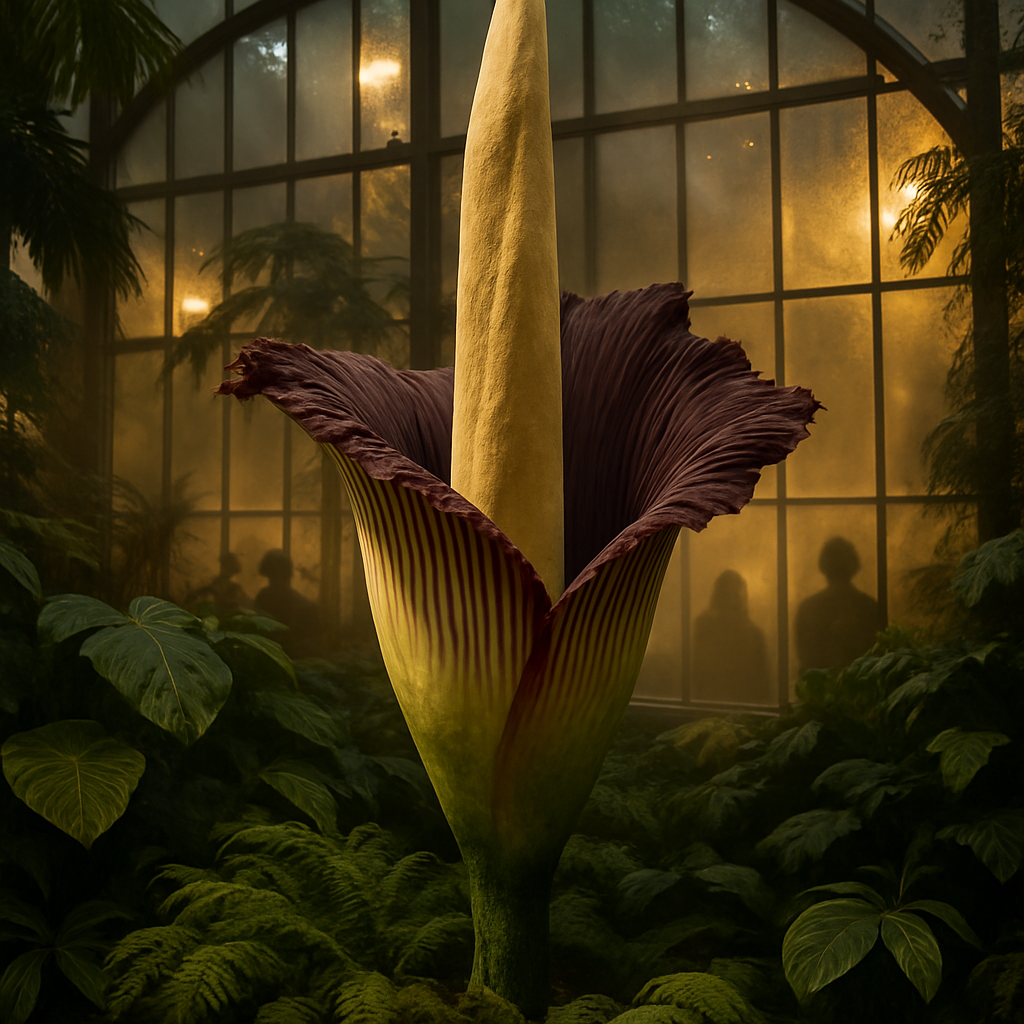 Corpse Flower Titan Arum In A Tropical Conservatory painting diamond kit