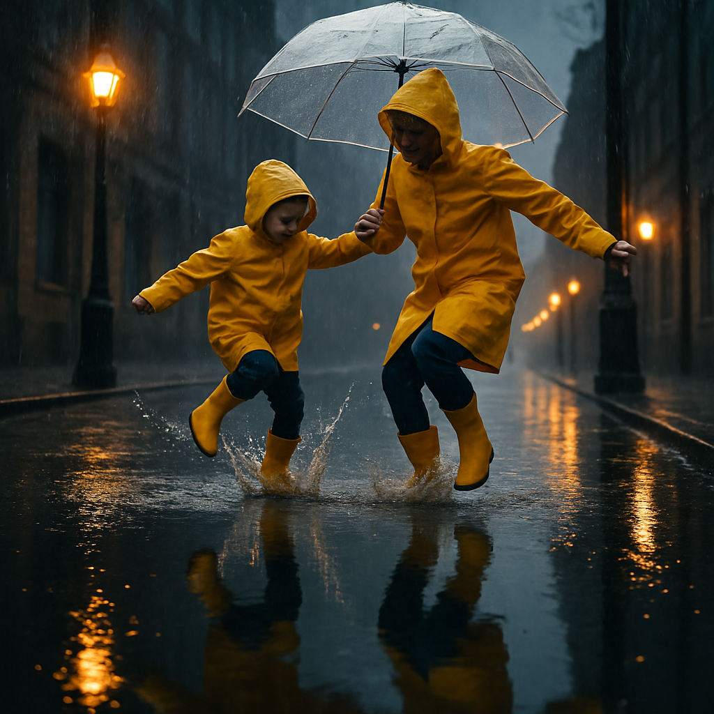 Raincoat Parade Where Laughter Becomes A Lighthouse diamonded painting kits