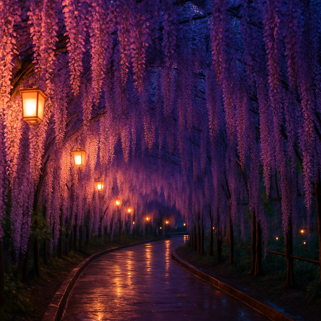 Wisteria Tunnel At Ashikaga Flower Park paint by diamonds