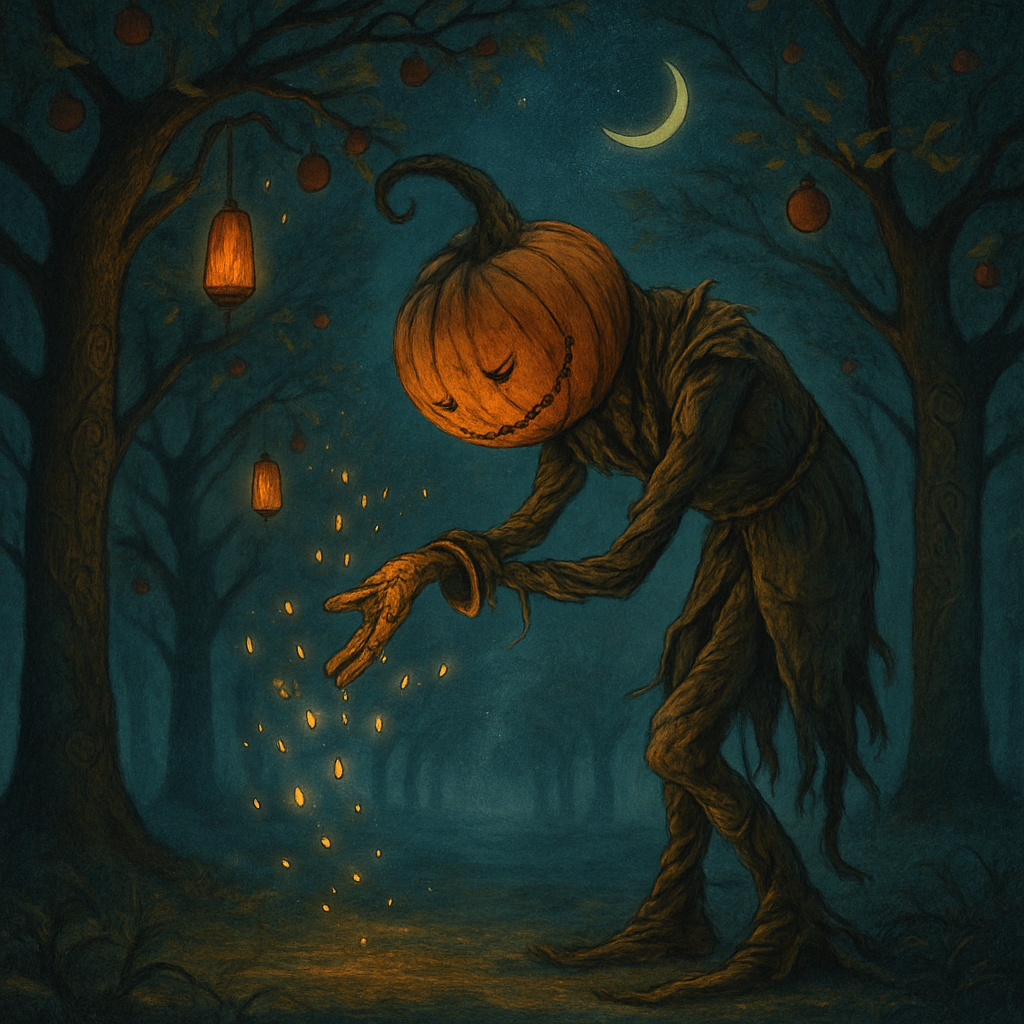 The Orchard Where Pumpkins Remember paint by color