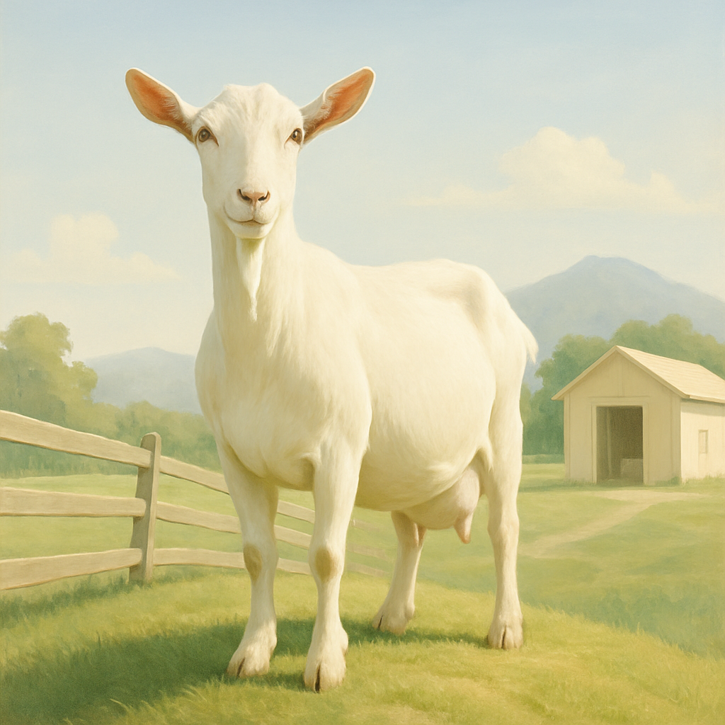 Saanen Goat paint by diamonds