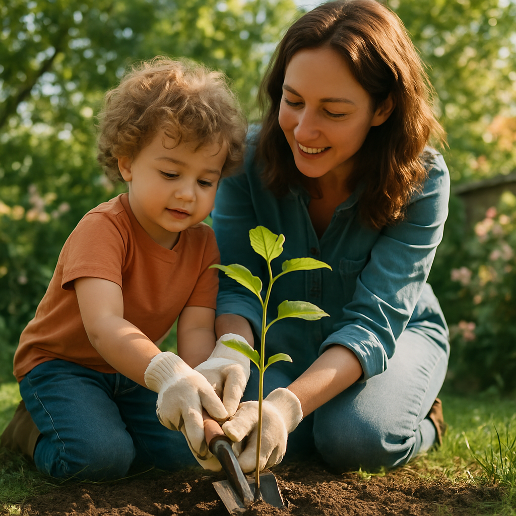 Garden Lesson In Gentle Hands Planting Tomorrow Side By Side diamonded painting kits