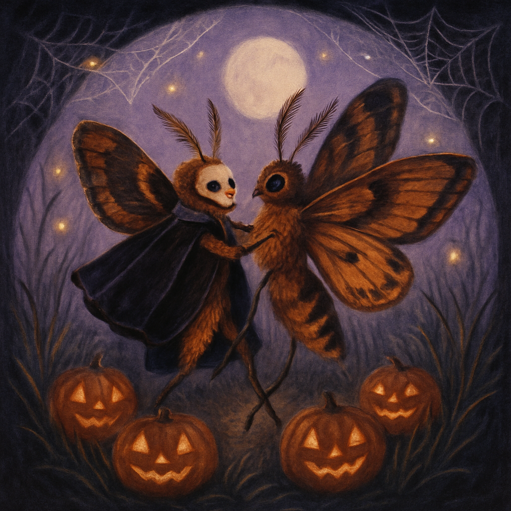 The Moonlit Masquerade Of Moths paint by color