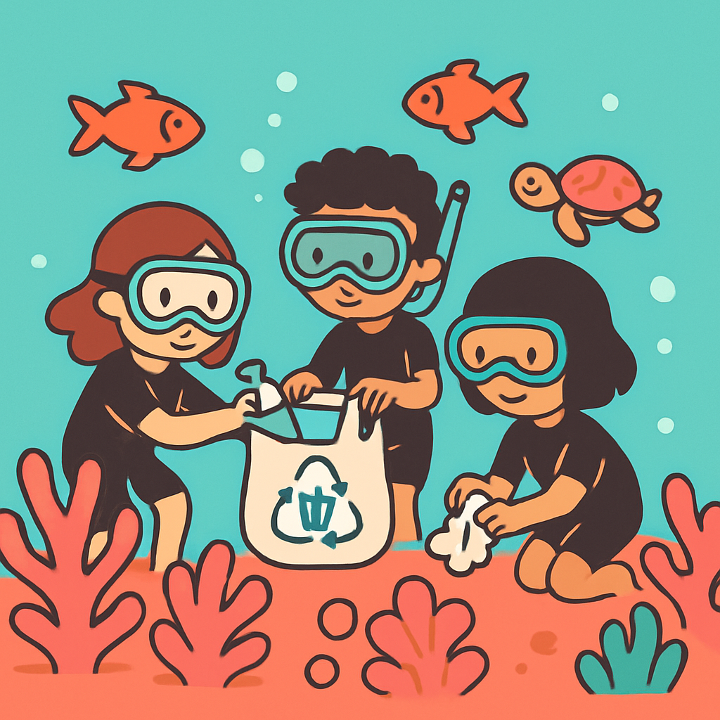 Coral Reef Cleanup Crew paint by diamond