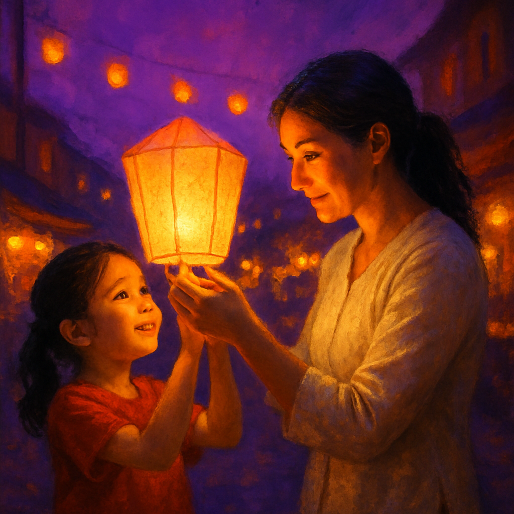 Festival Of Paper Lanterns Their Shared Light In The Evening Breeze diamonded painting kits