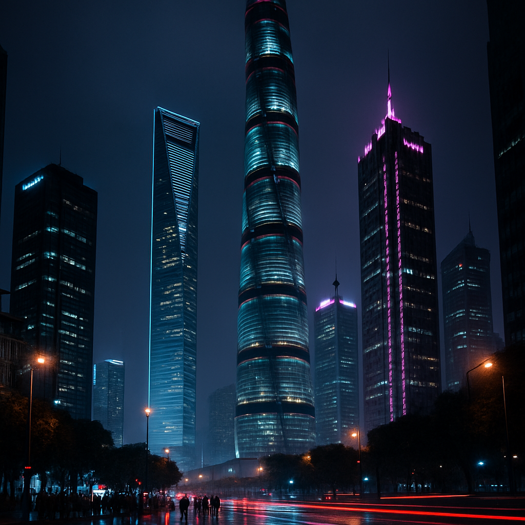 Shanghai Tower Shanghai China Paint by diamonds art