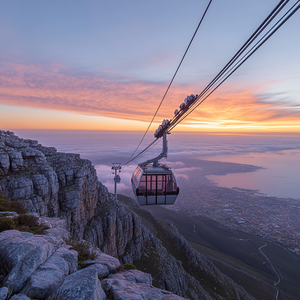Cape Town Cableway And Table Mountain Summit paint by diamonds