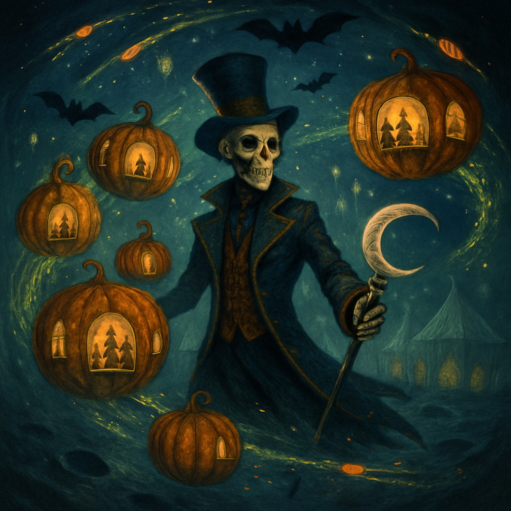Lunar Carousel Of Whispering Pumpkins painting diamond kit