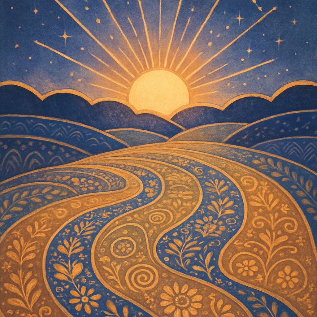 Sunwheel Meadow At Dawn paint by diamond