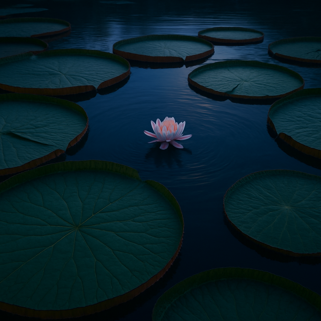 Giant Water Lily Victoria Amazonica At Dusk diamonded painting kits