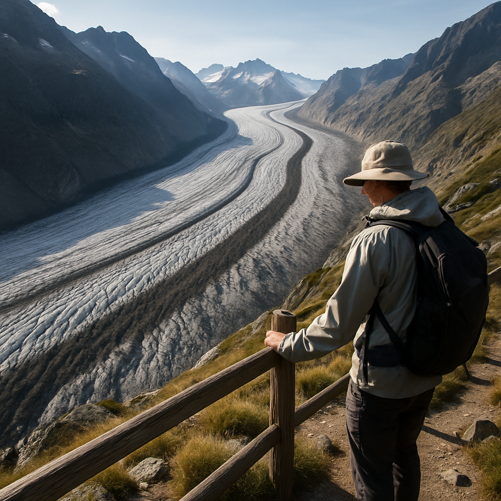 Aletsch Glacier Viewpoint In Late Summer paint by diamonds