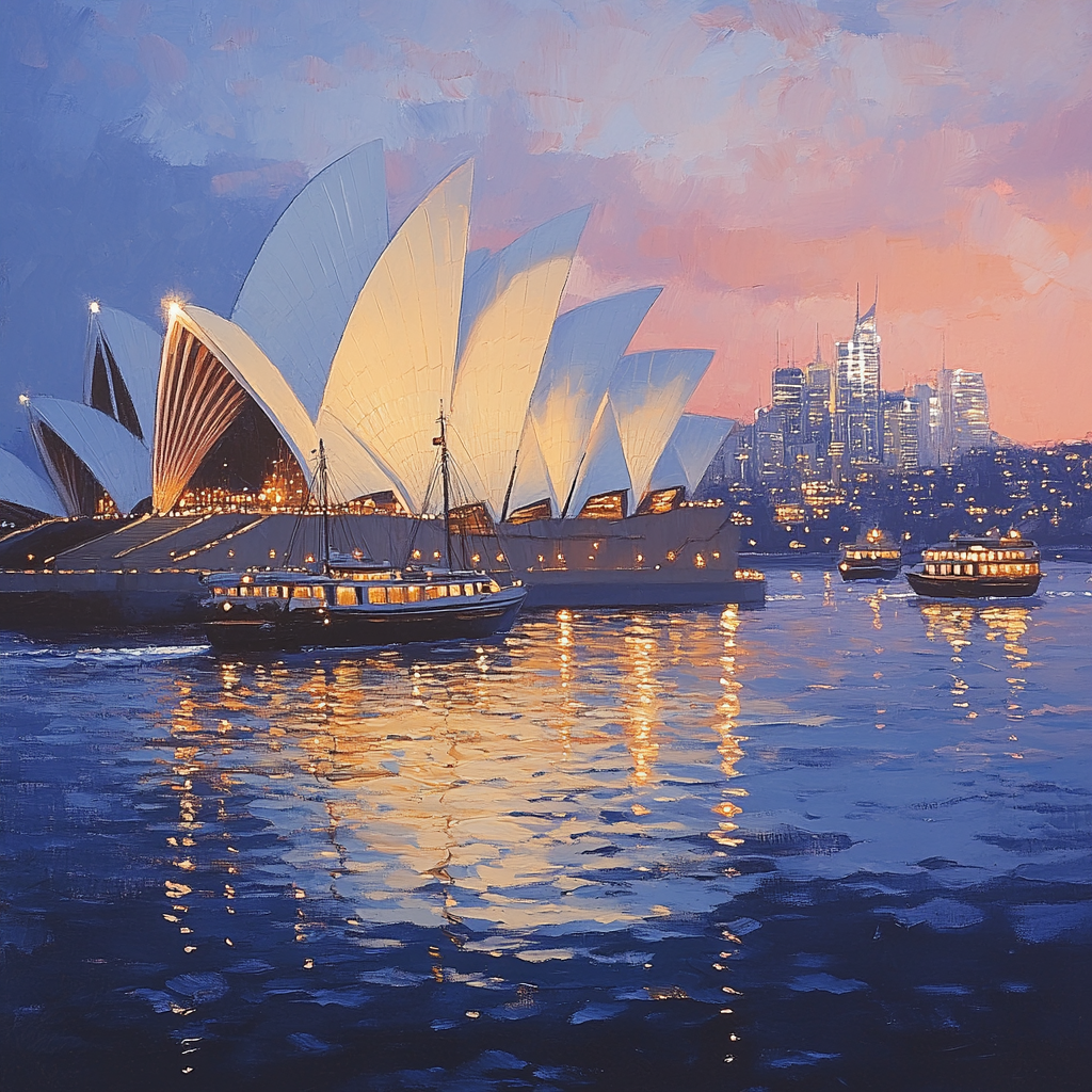 Sydney Opera House Sydney Australia paint by color