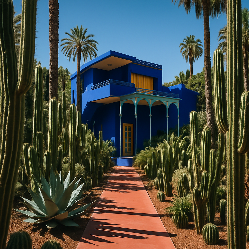 Jardin Majorelle Cactus And Succulent Collection Marrakech Morocco diamond painting