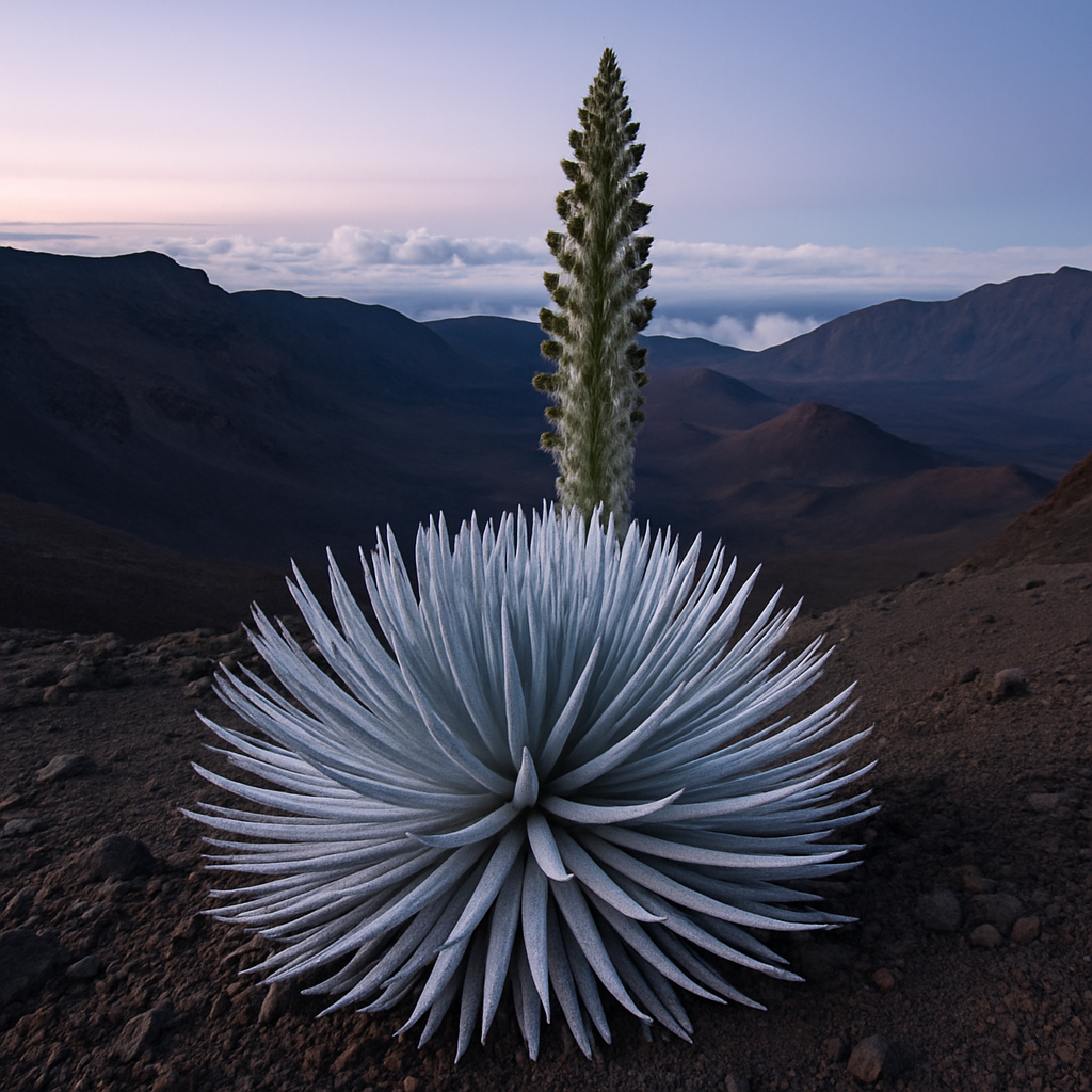 Silversword Argyroxiphium Sandwicense Haleakala Maui Hawaii United States paint by diamonds