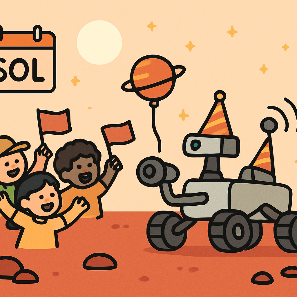 Mars Rover Birthday Parade painting diamond kit