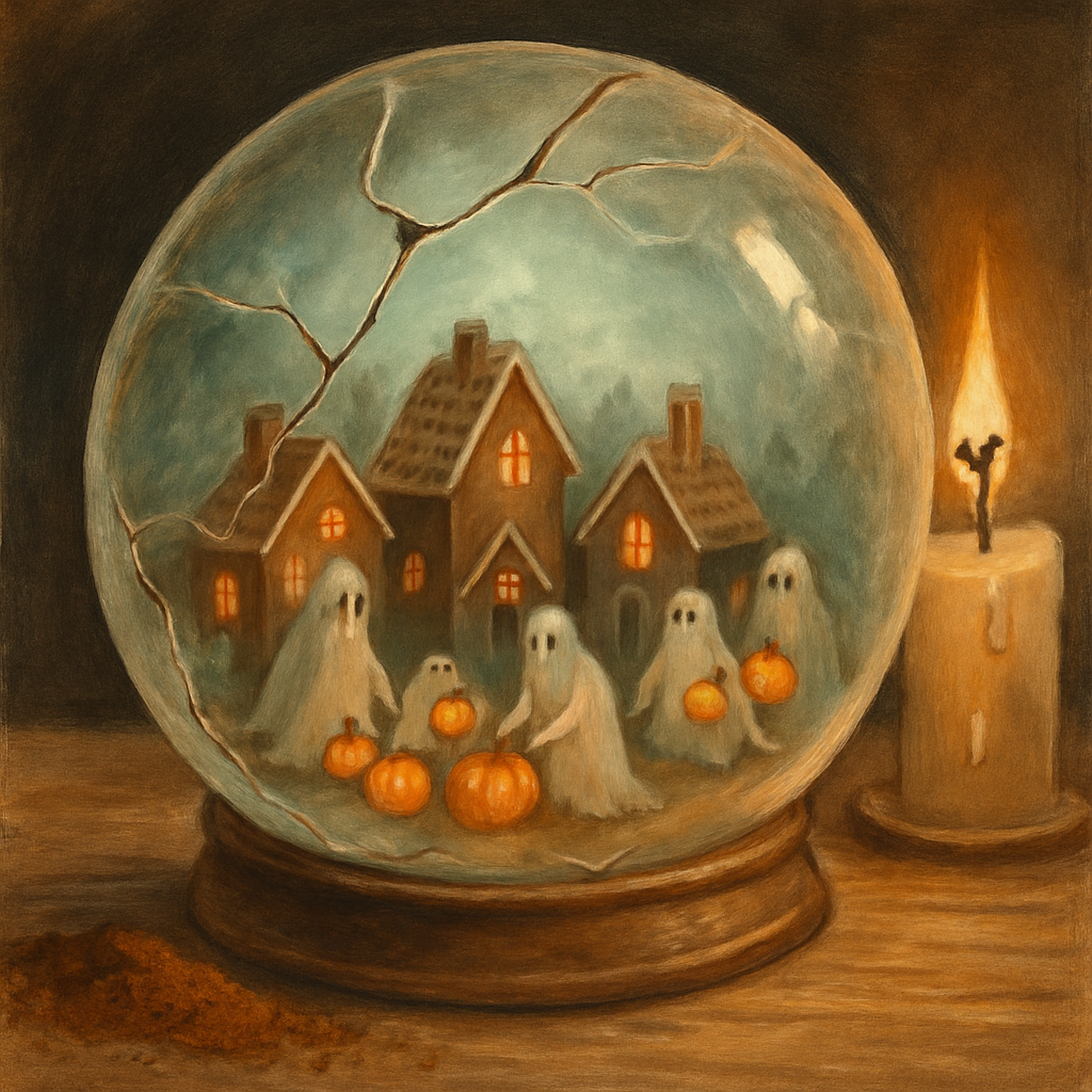 Snow Globe Haunted Harvest DIY paint by diamonds