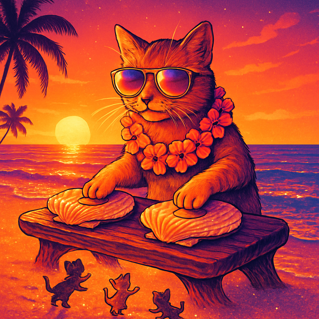 Seashell DJ Sunset Set painting diamond kit