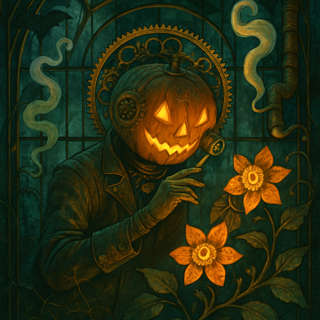 The Clockwork Jack O Lantern Conservatory painting diamond kit