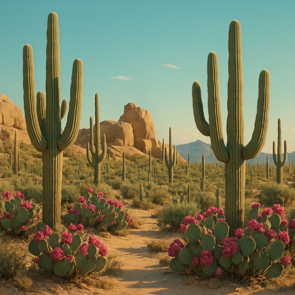 Saguaro National Park Cactus Gardens painting diamond kit