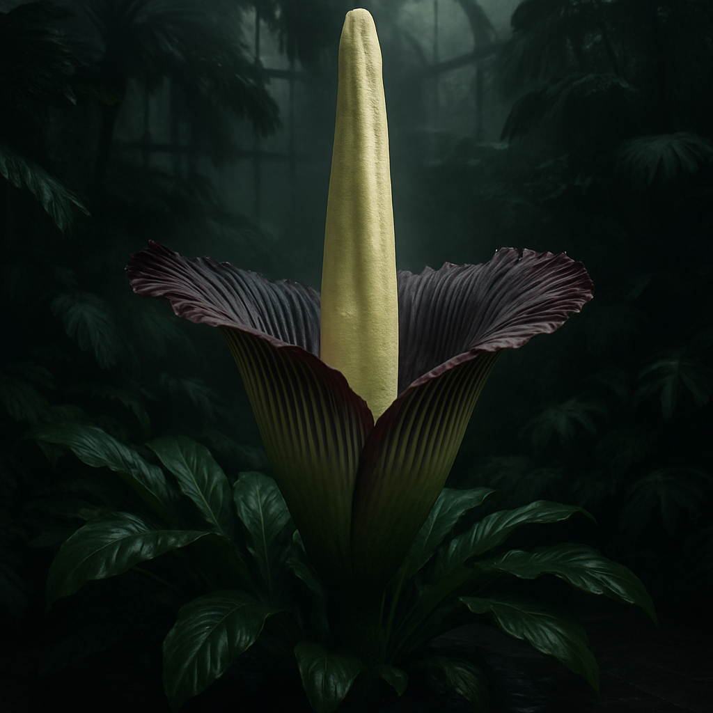 Amorphophallus Titanum Titan Arum paint by diamond